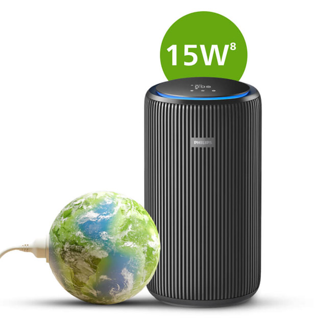Čistička vzduchu Philips so zemeguľou pripojenou k dr&ocirc;tu