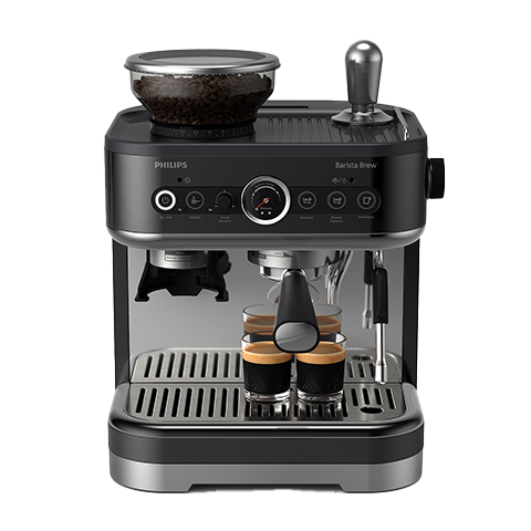 K&aacute;vovar Philips Barista Brew s&nbsp;jednoduch&yacute;m z&aacute;sobn&iacute;kom na zrnkov&uacute; k&aacute;vu